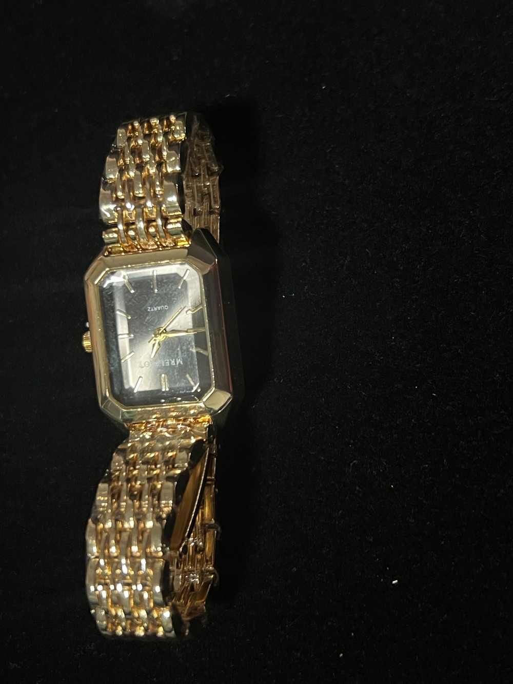 Women's Gold-Tone Rectangular Bracelet Watch -